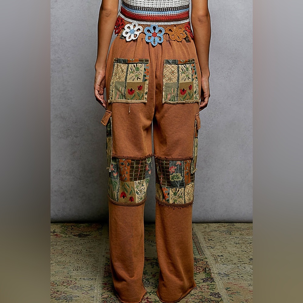 PB34 POL Earthy Patchwork Pants - Picture 4 of 5